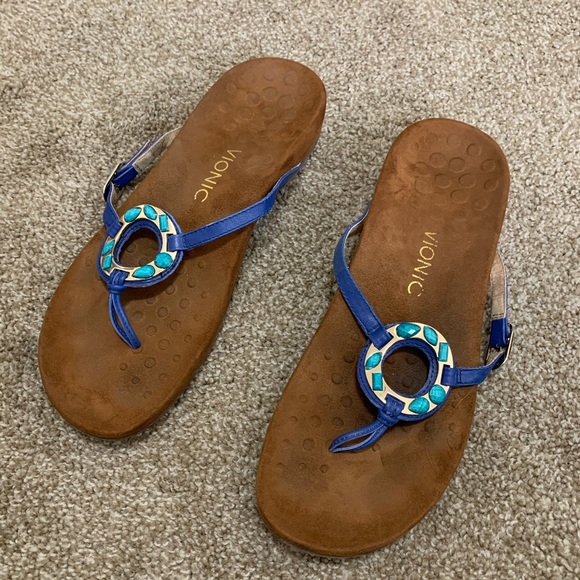 vionic blue sandals